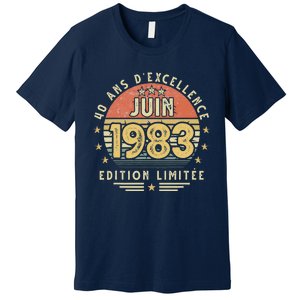 June 1983 40th Birthday Gift June 1983 Man Woman Premium T-Shirt