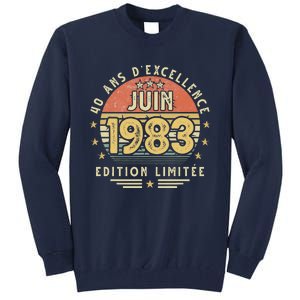 June 1983 40th Birthday Gift June 1983 Man Woman Tall Sweatshirt