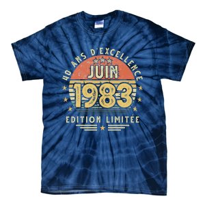 June 1983 40th Birthday Gift June 1983 Man Woman Tie-Dye T-Shirt