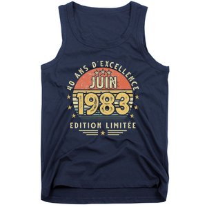 June 1983 40th Birthday Gift June 1983 Man Woman Tank Top