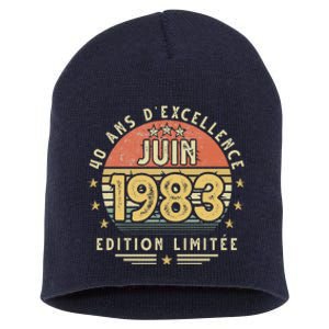 June 1983 40th Birthday Gift June 1983 Man Woman Short Acrylic Beanie