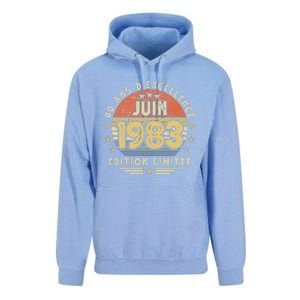 June 1983 40th Birthday Gift June 1983 Man Woman Unisex Surf Hoodie