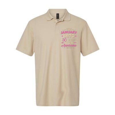 January 1973 50 Years Of Being Awesome Retro 50Th Birthday Softstyle Adult Sport Polo