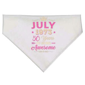 July 1973 50 Years Of Being Awesome Retro 50Th Birthday USA-Made Doggie Bandana