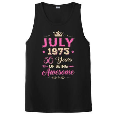 July 1973 50 Years Of Being Awesome Retro 50Th Birthday PosiCharge Competitor Tank