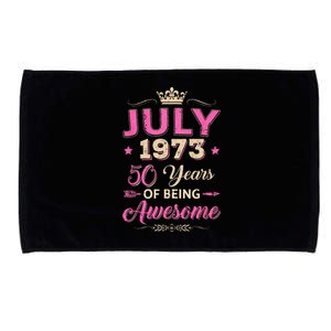 July 1973 50 Years Of Being Awesome Retro 50Th Birthday Microfiber Hand Towel