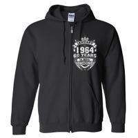 January 1964 60 Years Of Being Awesome 60th Birthday Full Zip Hoodie