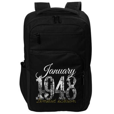 January 1948 75 Year Old 1948 75th Birthday Gift Impact Tech Backpack