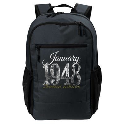 January 1948 75 Year Old 1948 75th Birthday Gift Daily Commute Backpack