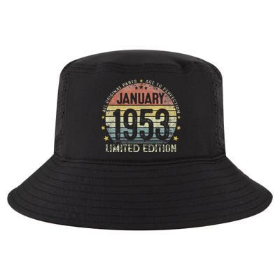 January 1953 70 Year Old 70th Birthday Gifts Vintage 1953 Cool Comfort Performance Bucket Hat