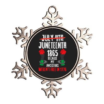 Juneteenth 1865 African Fist Black History Pride Metallic Star Ornament