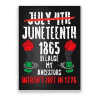 Juneteenth 1865 African Fist Black History Pride Poster