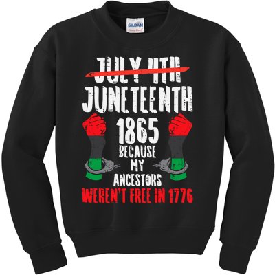 Juneteenth 1865 African Fist Black History Pride Men Women Kids Sweatshirt