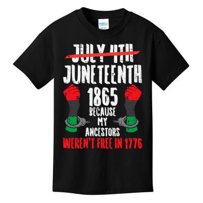 Juneteenth 1865 African Fist Black History Pride Men Women Kids T-Shirt