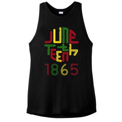 Juneteenth 1865 African American Celebrating Black Freedom Ladies PosiCharge Tri-Blend Wicking Tank