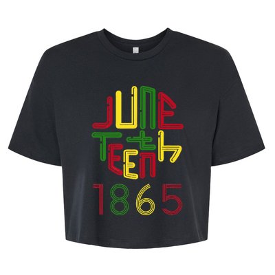 Juneteenth 1865 African American Celebrating Black Freedom Bella+Canvas Jersey Crop Tee