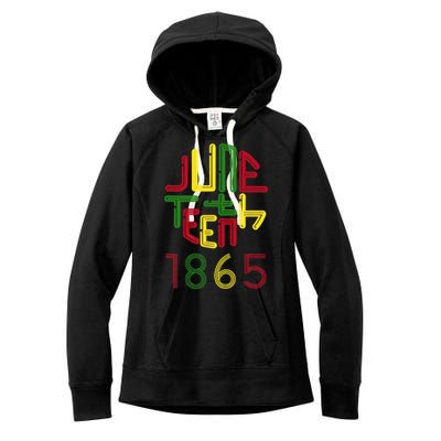 Juneteenth 1865 African American Celebrating Black Freedom Women's Fleece Hoodie