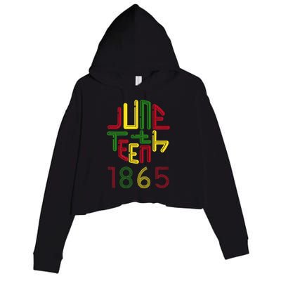 Juneteenth 1865 African American Celebrating Black Freedom Crop Fleece Hoodie