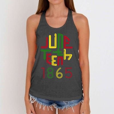 Juneteenth 1865 African American Celebrating Black Freedom Women's Knotted Racerback Tank