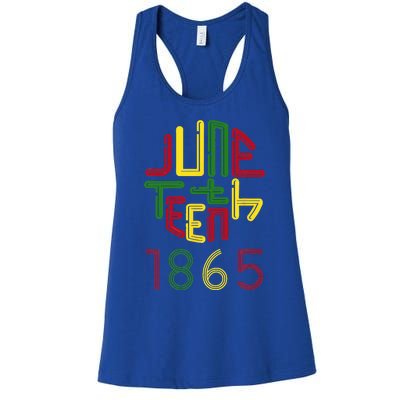 Juneteenth 1865 African American Celebrating Black Freedom Women's Racerback Tank