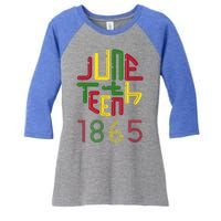 Juneteenth 1865 African American Celebrating Black Freedom Women's Tri-Blend 3/4-Sleeve Raglan Shirt