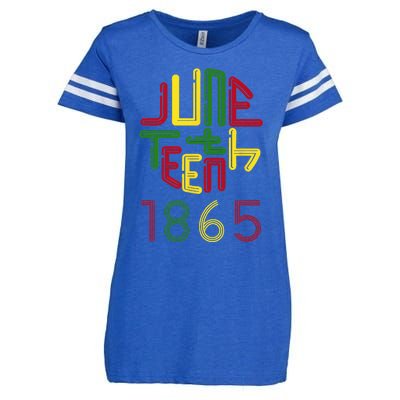 Juneteenth 1865 African American Celebrating Black Freedom Enza Ladies Jersey Football T-Shirt