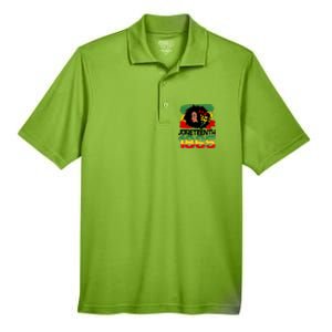 Juneteenth 1865 African American Black Woman Men's Origin Performance Pique Polo