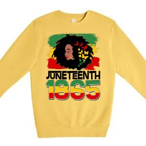 Juneteenth 1865 African American Black Woman Premium Crewneck Sweatshirt