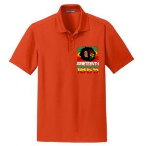 Juneteenth 1865 African American Black Woman Dry Zone Grid Polo