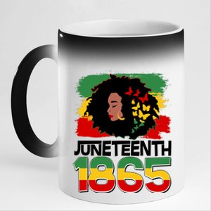 Juneteenth 1865 African American Black Woman 11oz Black Color Changing Mug