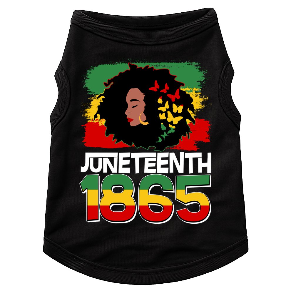 Juneteenth 1865 African American Black Woman Doggie Tank