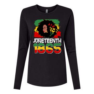 Juneteenth 1865 African American Black Woman Womens Cotton Relaxed Long Sleeve T-Shirt