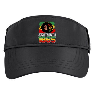Juneteenth 1865 African American Black Woman Adult Drive Performance Visor