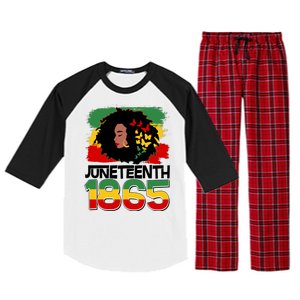 Juneteenth 1865 African American Black Woman Raglan Sleeve Pajama Set