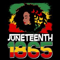 Juneteenth 1865 African American Black Woman Flatbill Hat