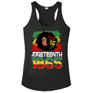 Juneteenth 1865 African American Black Woman Ladies PosiCharge Competitor Racerback Tank