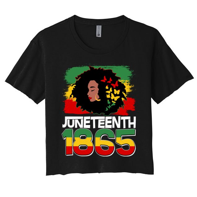 Juneteenth 1865 African American Black Woman Crop Top