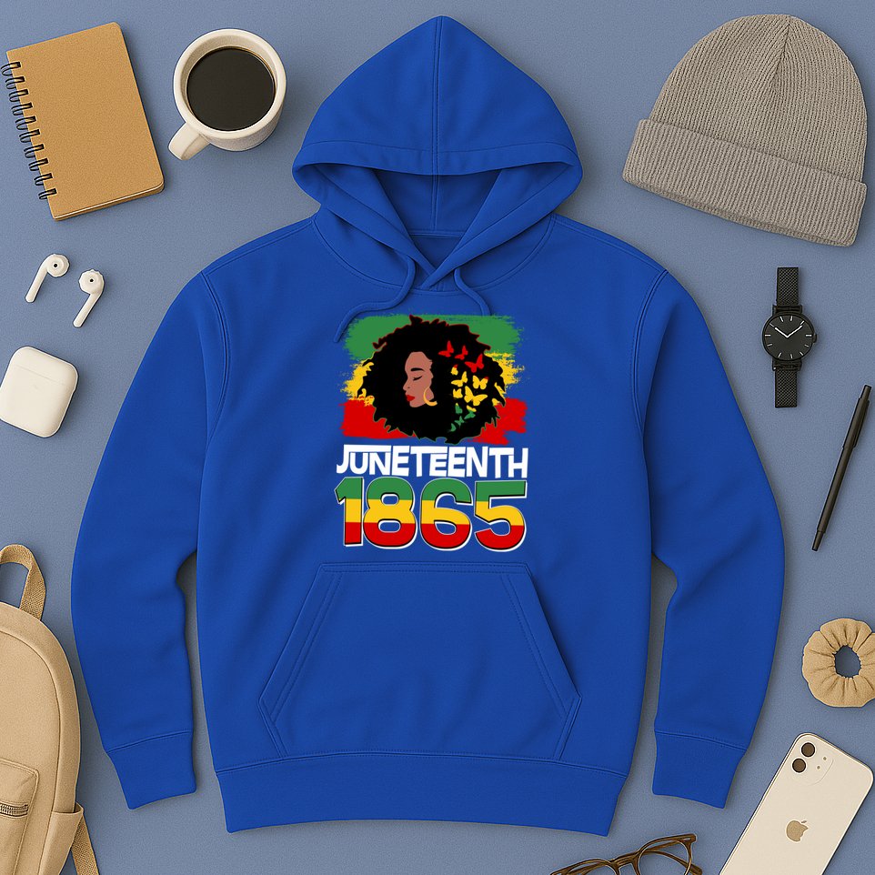 Juneteenth 1865 African American Black Woman Hoodie