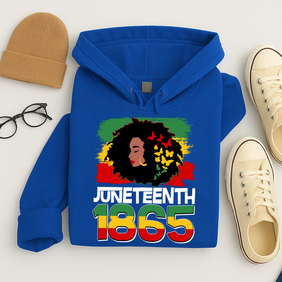 Juneteenth 1865 African American Black Woman Hoodie