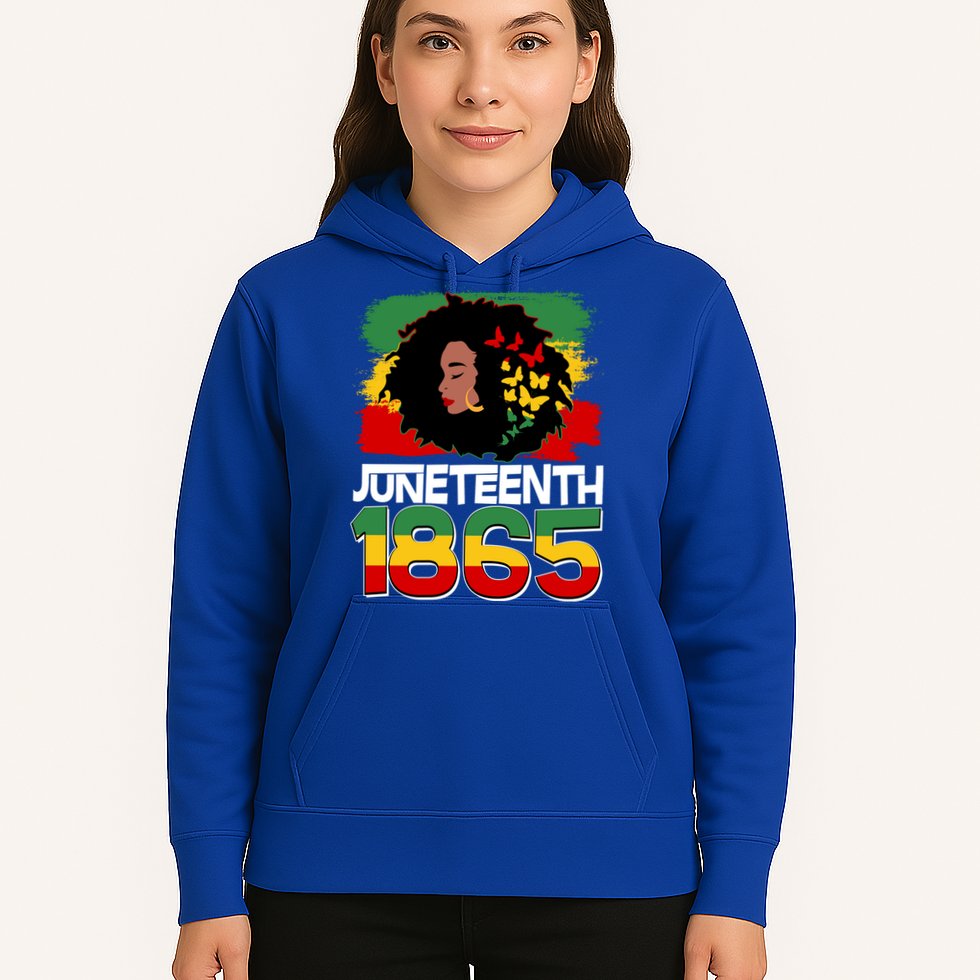 Juneteenth 1865 African American Black Woman Hoodie