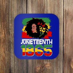 Juneteenth 1865 African American Black Woman Coaster