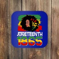 Juneteenth 1865 African American Black Woman Coaster