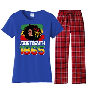 Juneteenth 1865 African American Black Woman Women's Flannel Pajama Set