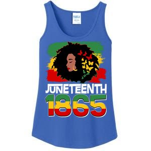 Juneteenth 1865 African American Black Woman Ladies Essential Tank