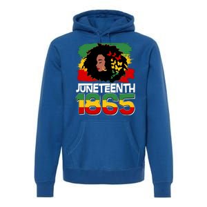 Juneteenth 1865 African American Black Woman Premium Hoodie