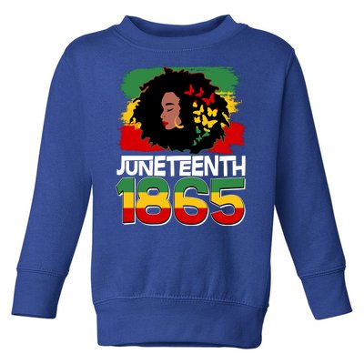 Juneteenth 1865 African American Black Woman Toddler Sweatshirt