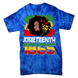 Juneteenth 1865 African American Black Woman Tie-Dye T-Shirt