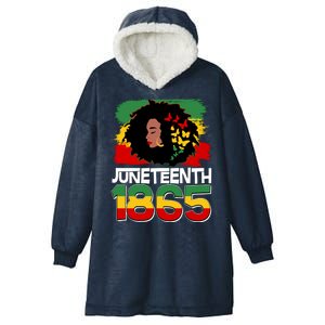 Juneteenth 1865 African American Black Woman Hooded Wearable Blanket