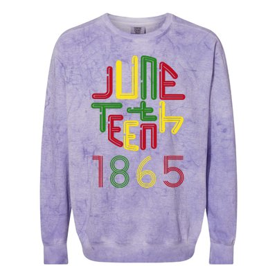 Juneteenth 1865 African American Celebrating Black Freedom Colorblast Crewneck Sweatshirt