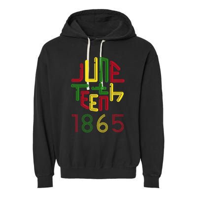 Juneteenth 1865 African American Celebrating Black Freedom Garment-Dyed Fleece Hoodie